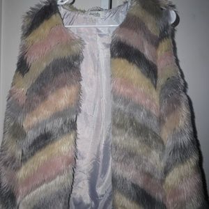 Colorful Faux Fur Vest Charlotte Russe